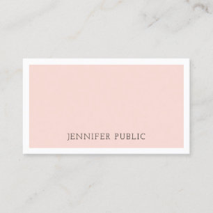 Moderne Minimalistische Chic Design Blush Roze Tre Visitekaartje