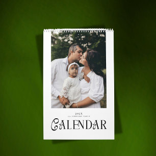 Moderne Minimalistische Chic Typografie Aangepaste Kalender