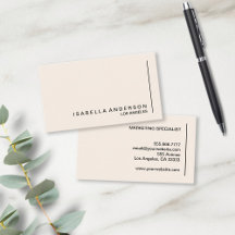 Moderne minimalistische chique crème professional