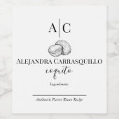 Moderne minimalistische Coconut Coquito flesetiket Wijn Etiket (Enkel label)