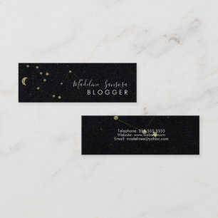 Moderne Minimalistische Constellatie Goud Mini Visitekaartje