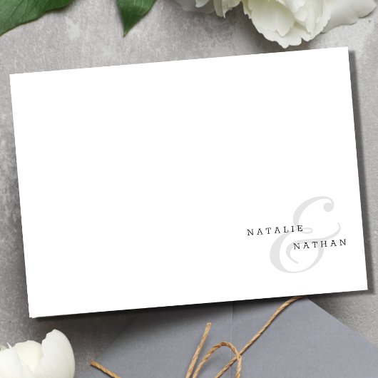 Moderne Minimalistische Correspondentie Notitiekaartje