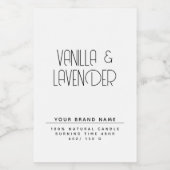 Moderne, minimalistische cosmetische kaars voedselcontainer etiket (Enkel label)