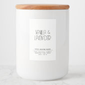 Moderne, minimalistische cosmetische kaars voedselcontainer etiket (Voorkant)