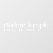 Moderne, minimalistische Creative Studio-typografi Raamsticker (Vel)