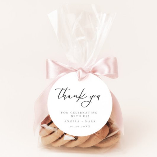 Moderne minimalistische dank u bruiloft gunst Labe Bedankjes Labels