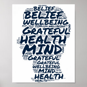 Moderne Minimalistische Dankbaarheid Muurkunst Poster