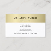 Moderne, minimalistische design Gold look Plain Tr Visitekaartje (Voorkant)