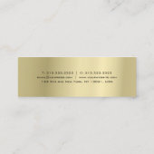Moderne, minimalistische design Gold Plain Luxury Mini Visitekaartje (Achterkant)