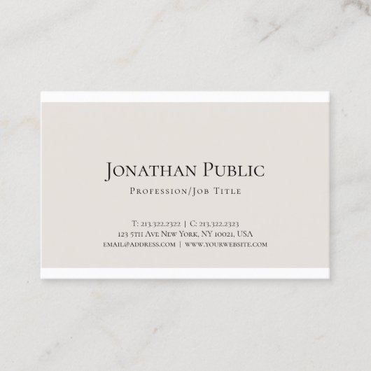 Moderne, minimalistische design professionele luxe visitekaartje (Voorkant)
