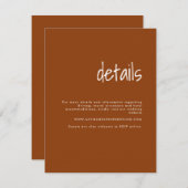 Moderne minimalistische details over het huwelijk (Voorkant / Achterkant)