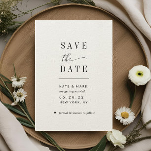 Moderne minimalistische digitale bruiloft Save the Save The Date