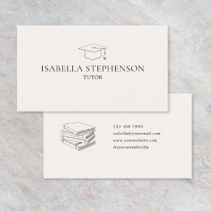 Moderne Minimalistische Docent Handgetekend  Visitekaartje