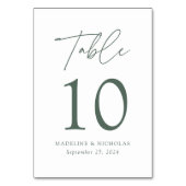 Moderne, minimalistische, donkere vlek groen stemp kaart (Achterkant)