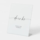 Moderne minimalistische Drinken Reclamebord Met Voetstuk (Voorkant)