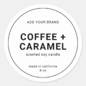 Moderne minimalistische dunne zwarte rand etiket v (Voorkant)