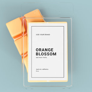 Moderne minimalistische dunne zwarte rand etiket v