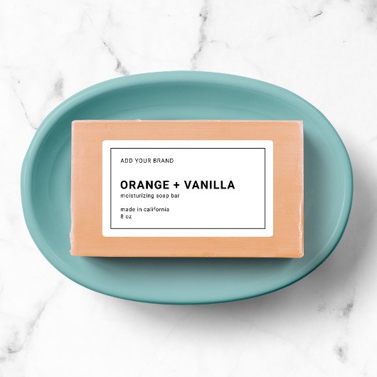 Moderne minimalistische dunne zwarte rand etiket v labels