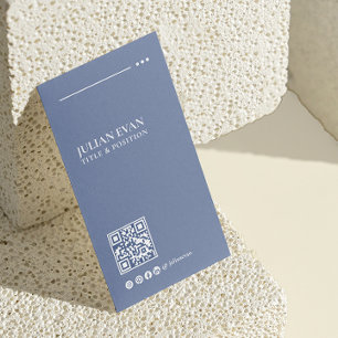 Moderne Minimalistische Dusty Blue Gezondheidszorg Visitekaartje