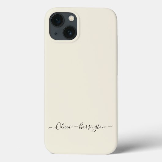 Moderne minimalistische Ecru van witte script aang Case-Mate iPhone Case (Achterkant)