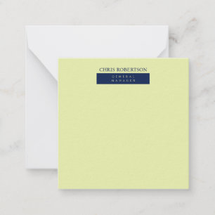 Moderne Minimalistische Eenvoud Notitiekaartje