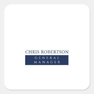 Moderne Minimalistische Eenvoud Vierkante Sticker