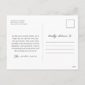 Moderne minimalistische eenvoudige aangepaste fami feestdagenkaart (Achterkant)