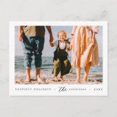 Moderne minimalistische eenvoudige aangepaste fami feestdagenkaart (Voorkant)