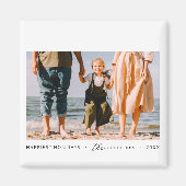 Moderne minimalistische eenvoudige aangepaste fami magneet (Voorkant)