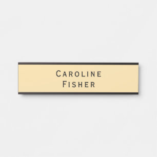 Moderne minimalistische eenvoudige beige deurbordje