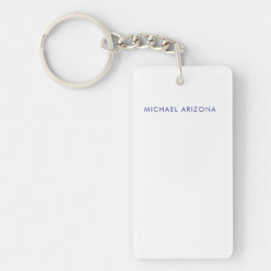 Moderne Minimalistische Eenvoudige Eigen Naam Sleutelhanger