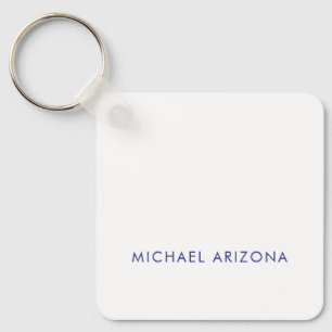 Moderne Minimalistische Eenvoudige Eigen Naam Sleutelhanger