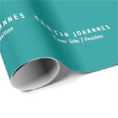 Moderne Minimalistische Eenvoudige Elegante Blauwe Cadeaupapier (Rol Hoek)