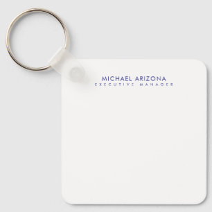 Moderne Minimalistische Eenvoudige Gewone Eigen Na Sleutelhanger