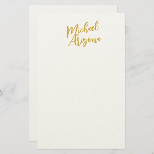 Moderne minimalistische eenvoudige handschrift naa briefpapier (Voorkant / Achterkant)