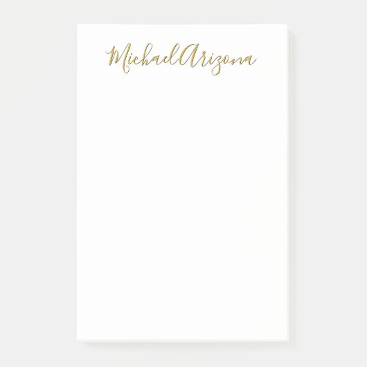 Moderne minimalistische eenvoudige handschrift naa post-it® notes (Voorkant)