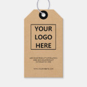 Moderne minimalistische eenvoudige kleding Kraft p Cadeaulabel (Voorkant)