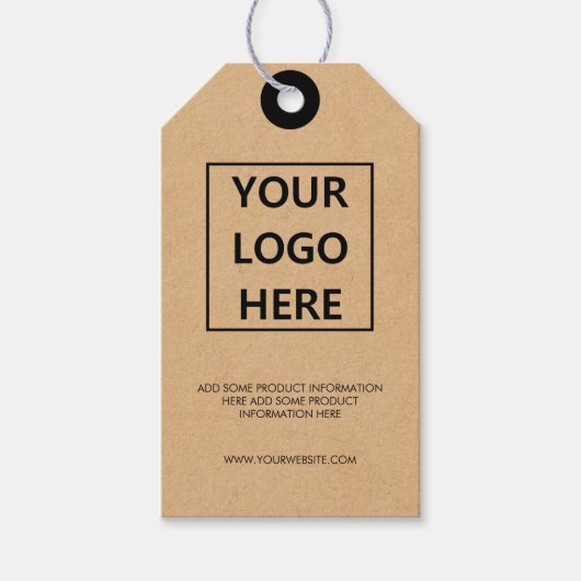 Moderne minimalistische eenvoudige kleding Kraft p Cadeaulabel (Voorkant)