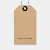 Moderne minimalistische eenvoudige kleding Kraft p Cadeaulabel (Achterkant)