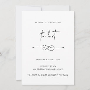 Moderne minimalistische eenvoudige Knot-fotouitnod Save The Date