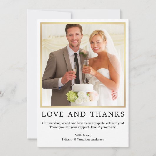 Moderne minimalistische eenvoudige liefde Bedankt (Voorkant)