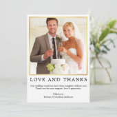 Moderne minimalistische eenvoudige liefde Bedankt (Staand voorkant)