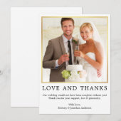 Moderne minimalistische eenvoudige liefde Bedankt (Voorkant / Achterkant)