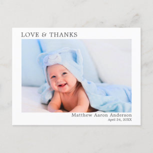 Moderne Minimalistische Eenvoudige Liefde Bedankt  Briefkaart