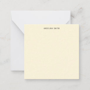 Moderne Minimalistische Eenvoudige Maiszijde Kleur Notitiekaartje