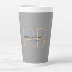 Moderne minimalistische eenvoudige monogram manage latte mok