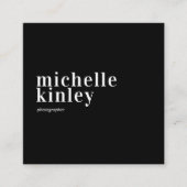 Moderne, minimalistische, eenvoudige QR-code perso Vierkante Visitekaartje (Voorkant)