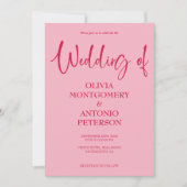 Moderne minimalistische eenvoudige QR-code roze br Kaart (Voorkant)