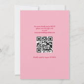 Moderne minimalistische eenvoudige QR-code roze br Kaart (Achterkant)