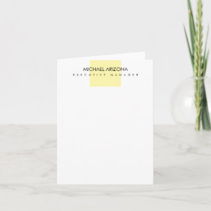 Moderne Minimalistische Eenvoudige Vlakke Notitiekaartje
